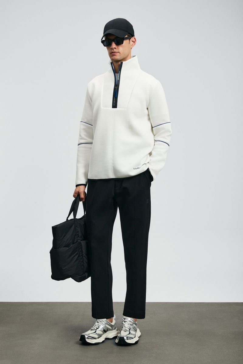 Lufian Erkek Art Sweatshirt 112030191 Kırık Beyaz - 3