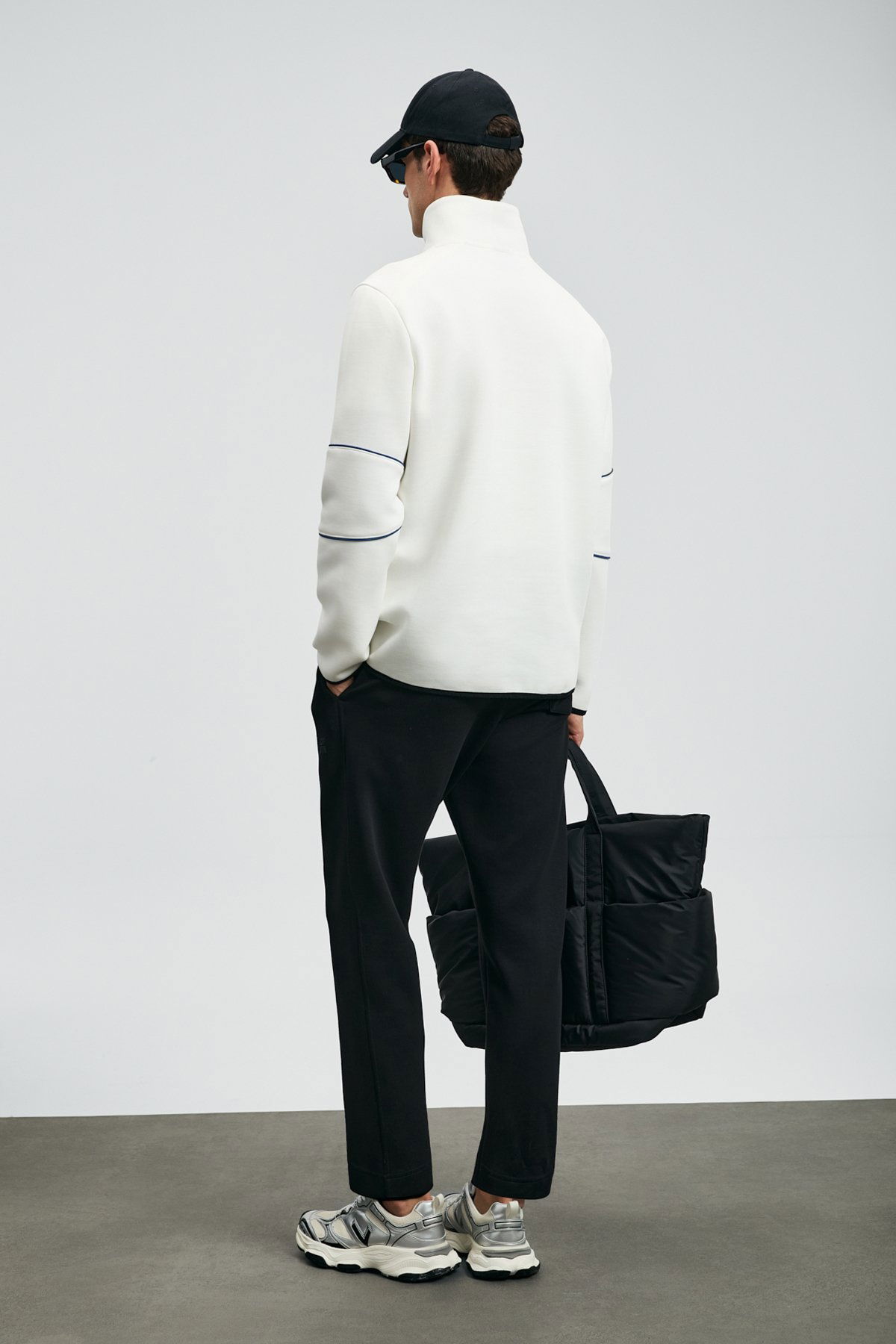 Lufian Erkek Art Sweatshirt 112030191 Kırık Beyaz - 4