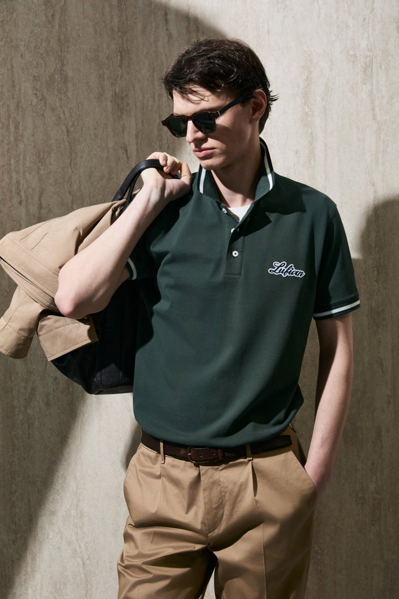 Lufian Erkek Artos Smart Polo T-Shirt 111040249 Haki - Lufian