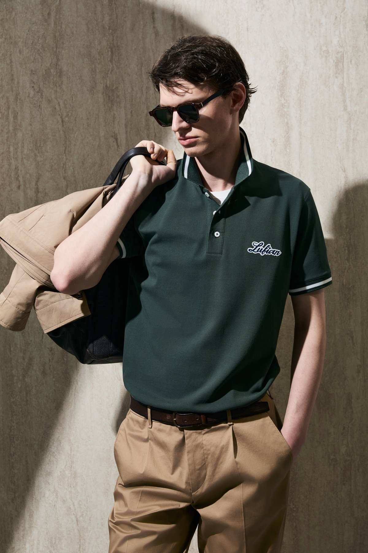 Lufian Erkek Artos Smart Polo T-Shirt 111040249 Haki - 1