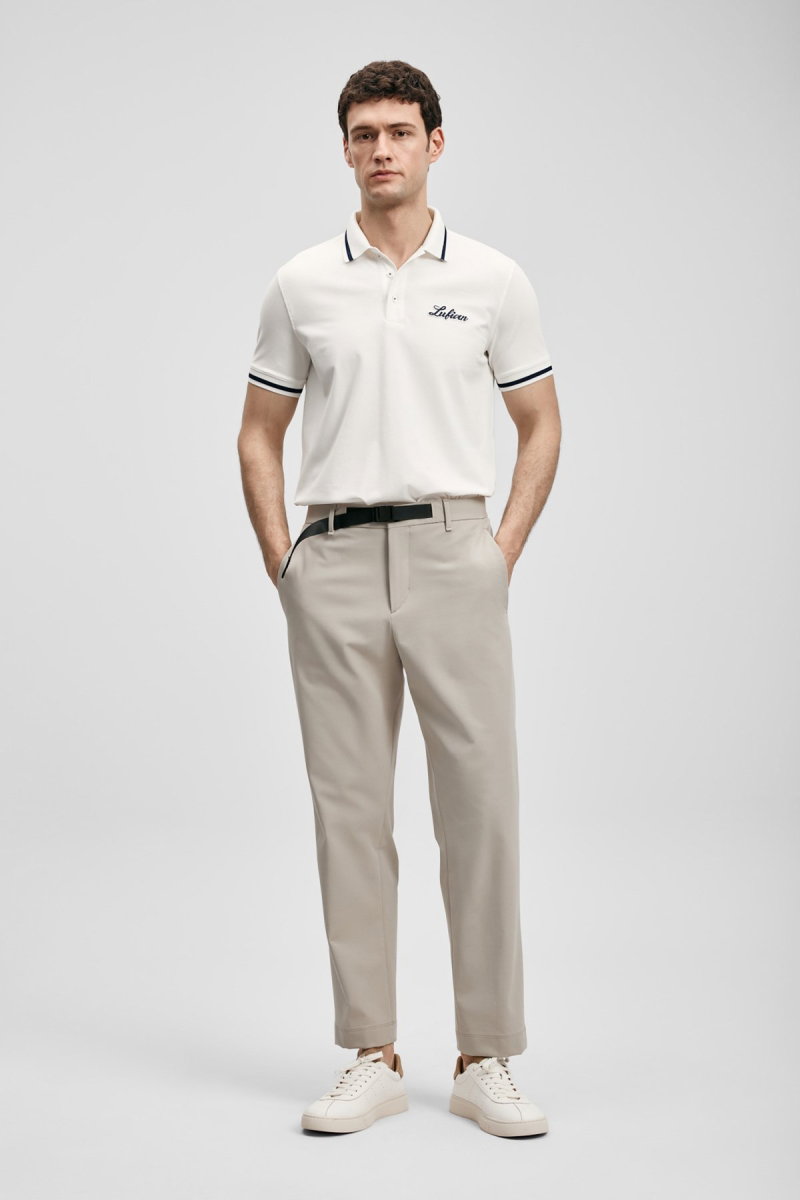 Lufian Erkek Artos Smart Polo T-Shirt 111040249 Kırık Beyaz - 2