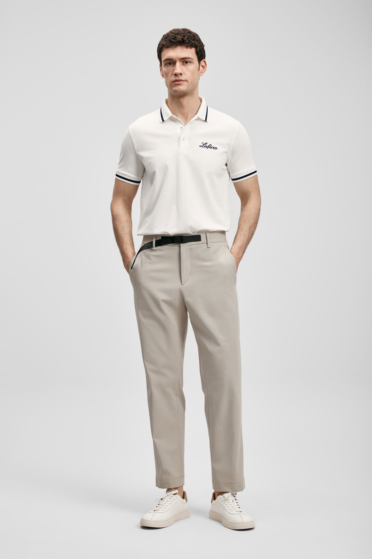 Lufian Erkek Artos Smart Polo T-Shirt 111040249 Kırık Beyaz - 2