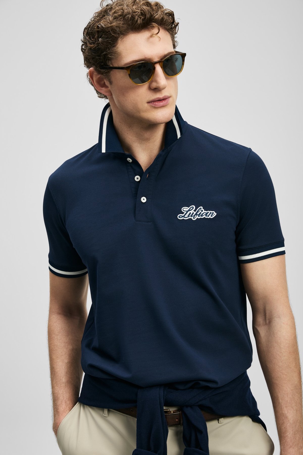 Lufian Erkek Artos Smart Polo T-Shirt 111040249 Lacivert - 1