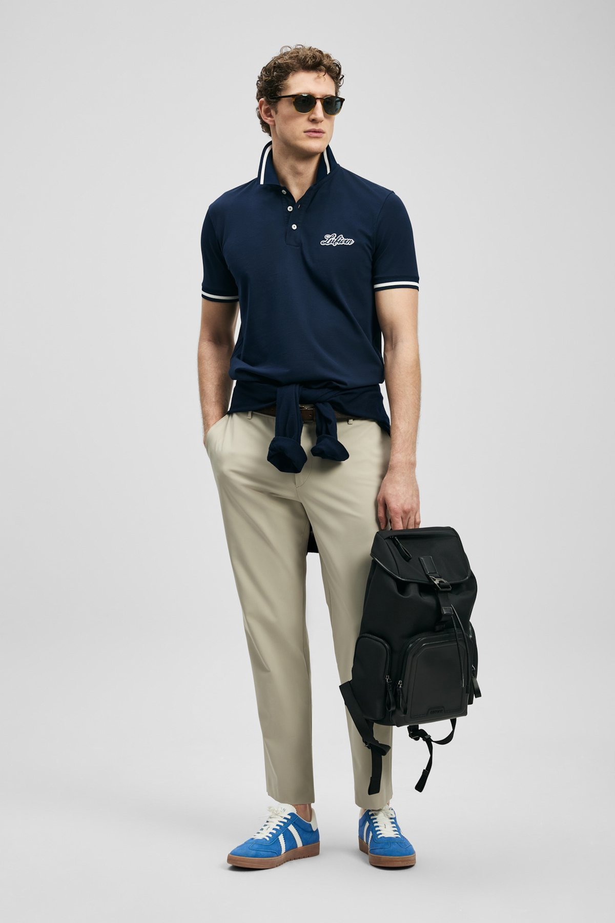 Lufian Erkek Artos Smart Polo T-Shirt 111040249 Lacivert - 2