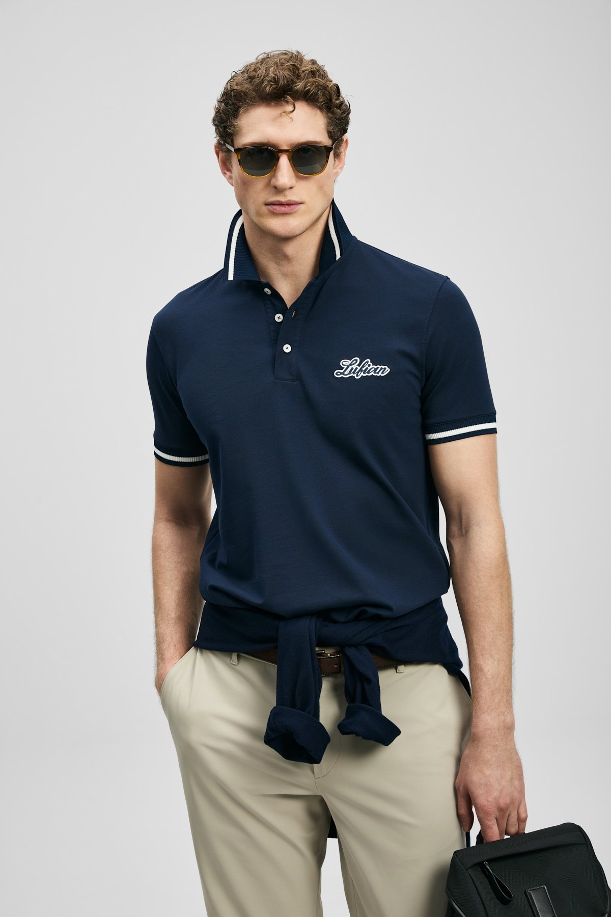 Lufian Erkek Artos Smart Polo T-Shirt 111040249 Lacivert - 3