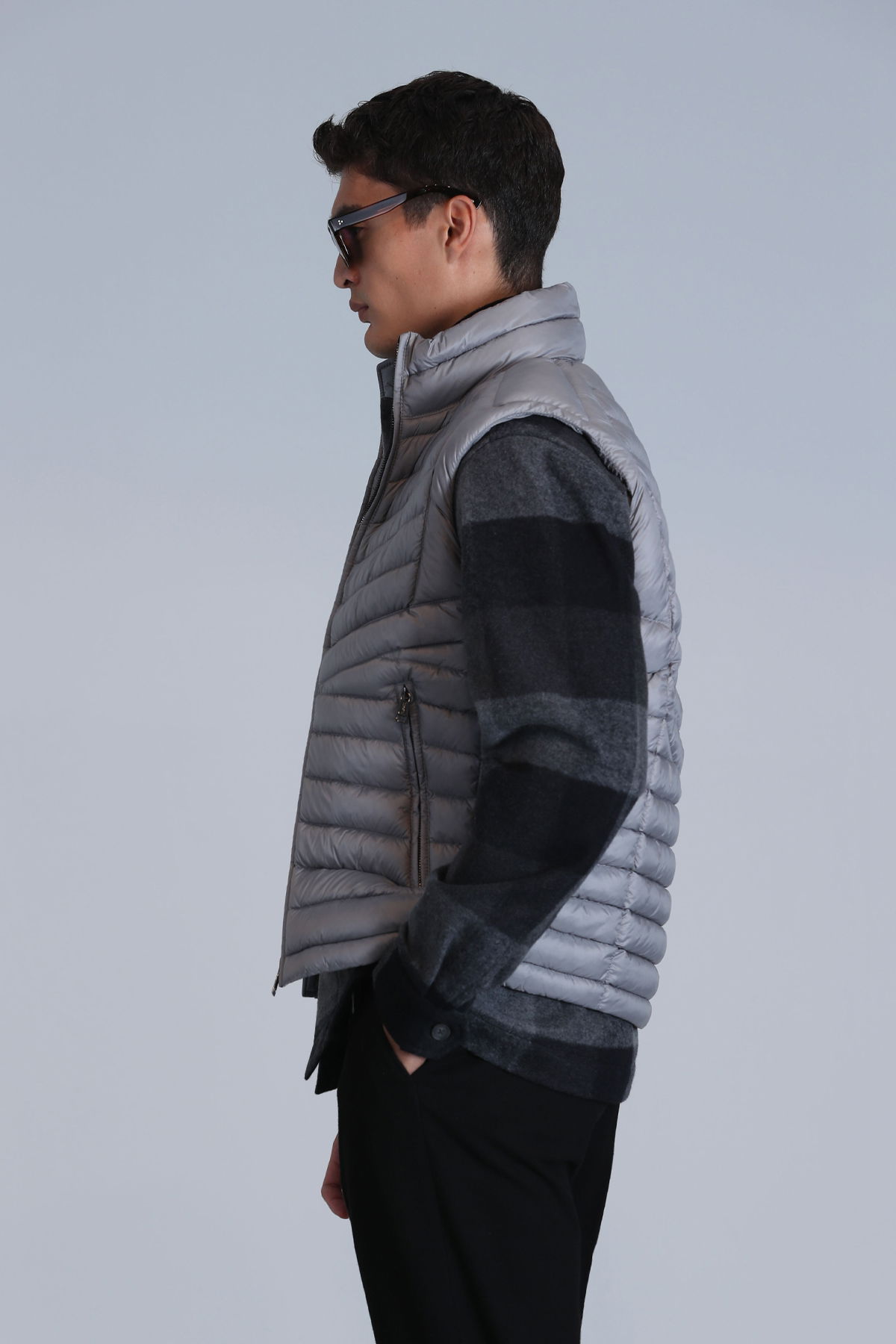 Lufian Erkek Axel Kaz Tüyü Yelek 112130019 Gri - 4