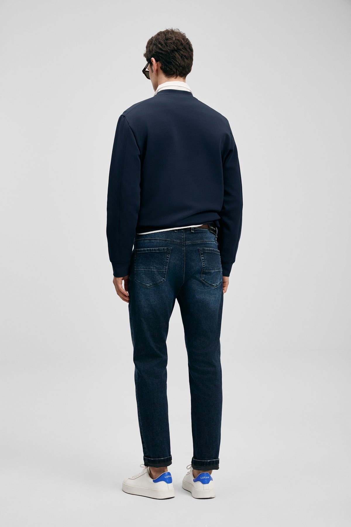 Lufian Erkek Benedıc Smart Slim Fit Jean Pantolon 111200222 Koyu Lacivert - 5