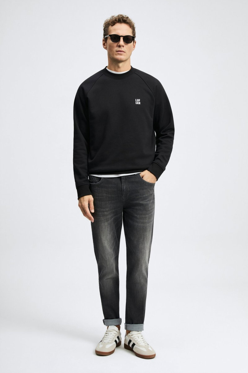 Lufian Erkek Blake Sweatshirt Siyah - Lufian