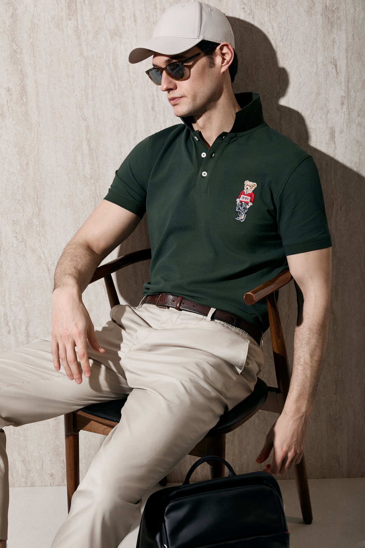 Lufian Erkek Brady Smart Polo T-Shirt 111040245 Haki - 1