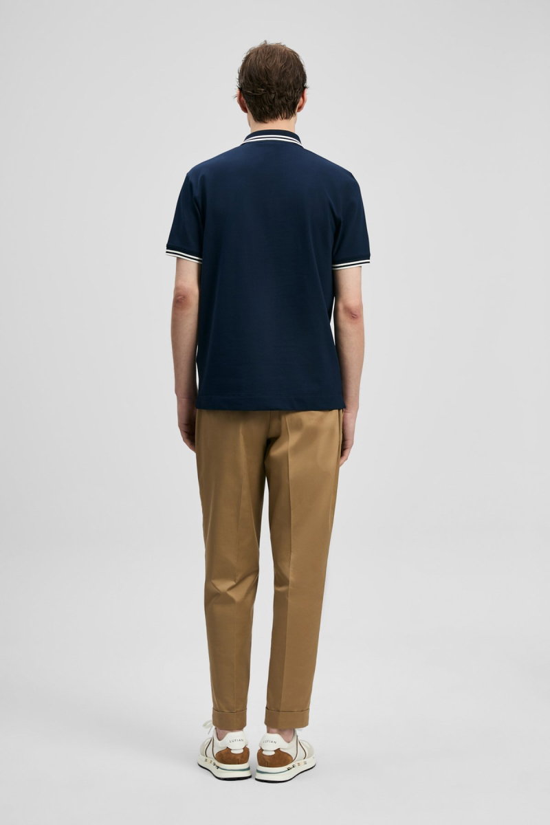 Lufian Erkek Brady Smart Polo T-Shirt 111040245 Lacivert - 4