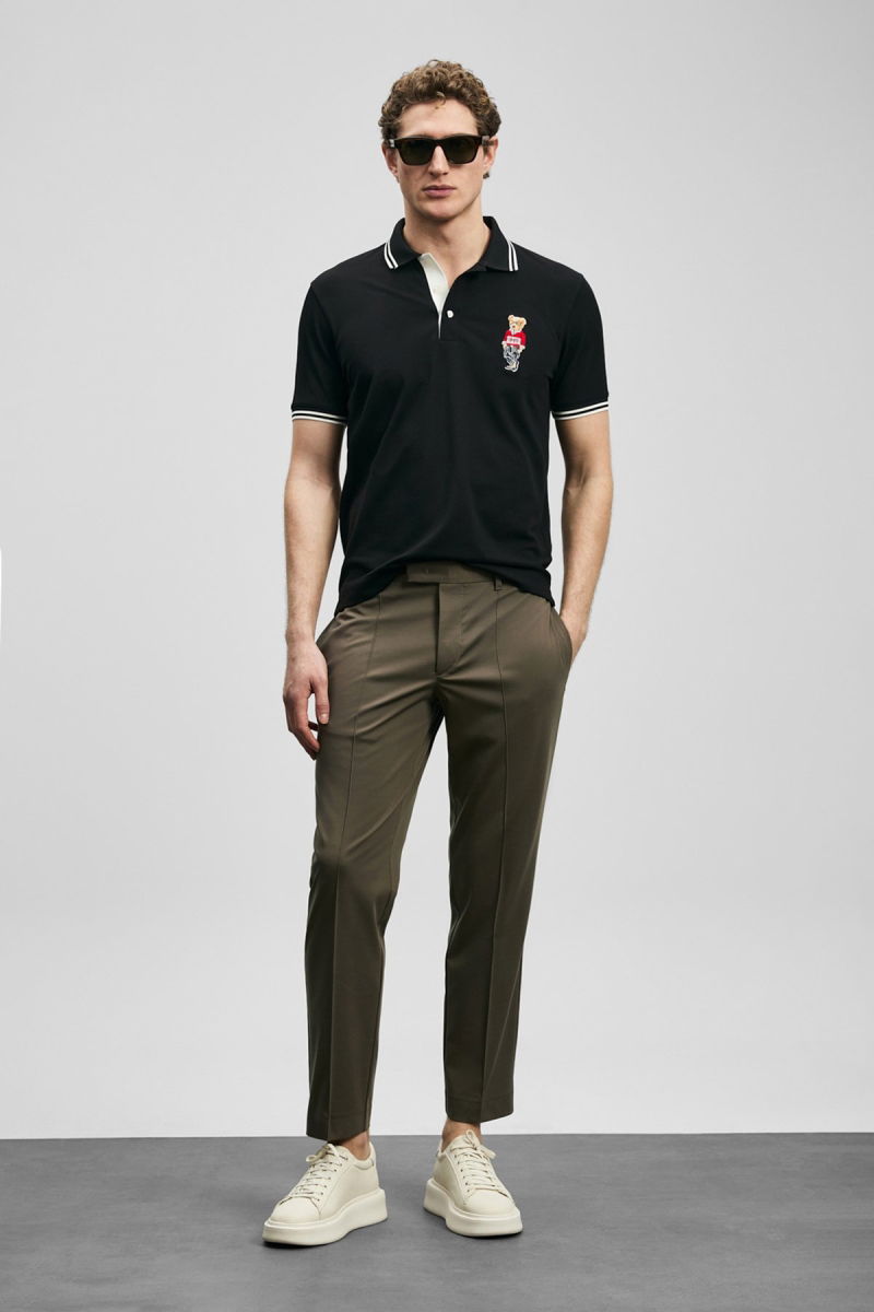 Lufian Erkek Brady Smart Polo T-Shirt 111040245 Siyah - 2