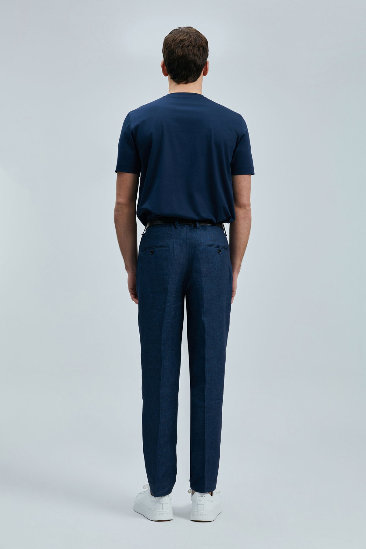 Lufian Erkek Bran Modern Grafik T-Shirt 111020262 Lacivert - 4