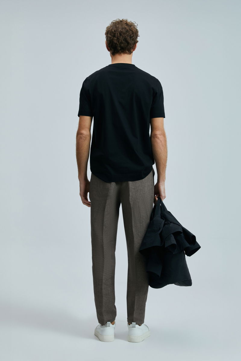 Lufian Erkek Bran Modern Grafik T-Shirt 111020262 Siyah - 4