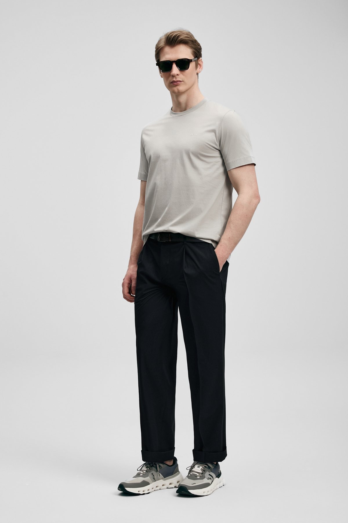 Lufian Erkek Bran Modern Grafik T-Shirt 111020321 Bej - 2