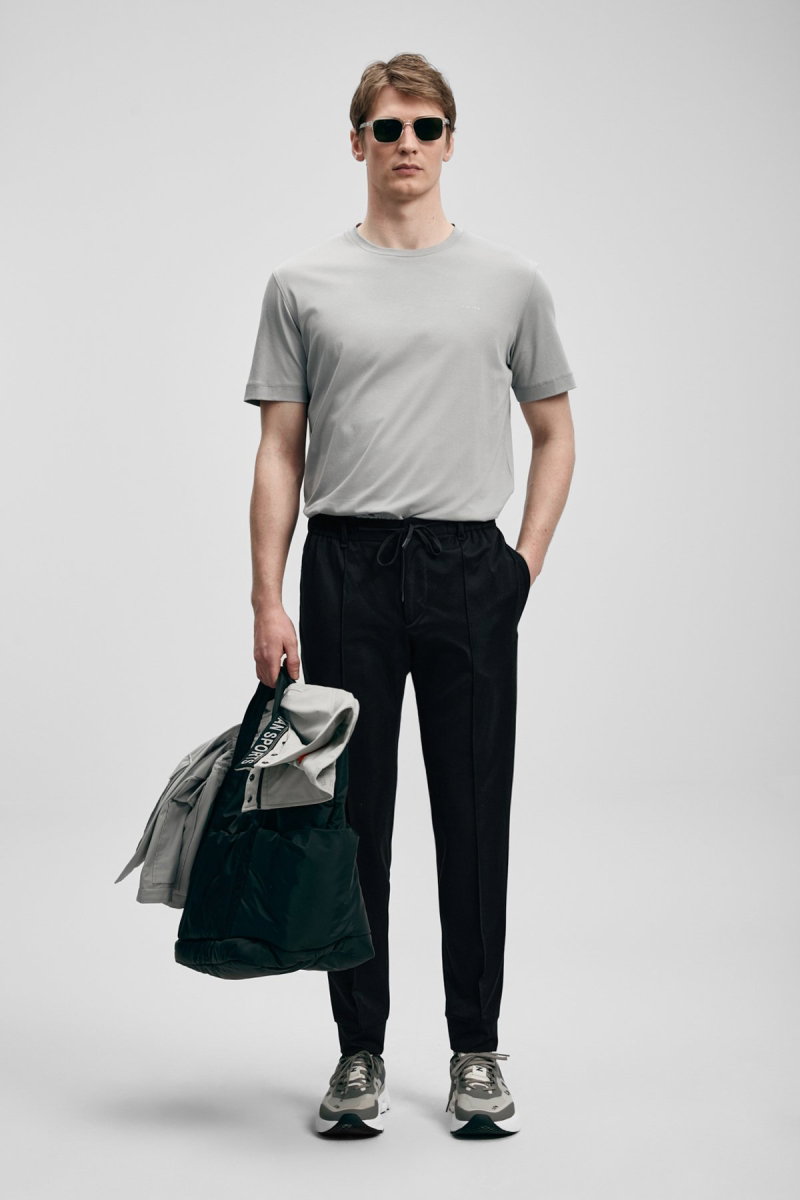 Lufian Erkek Bran Modern Grafik T-Shirt 111020321 Gri - Lufian