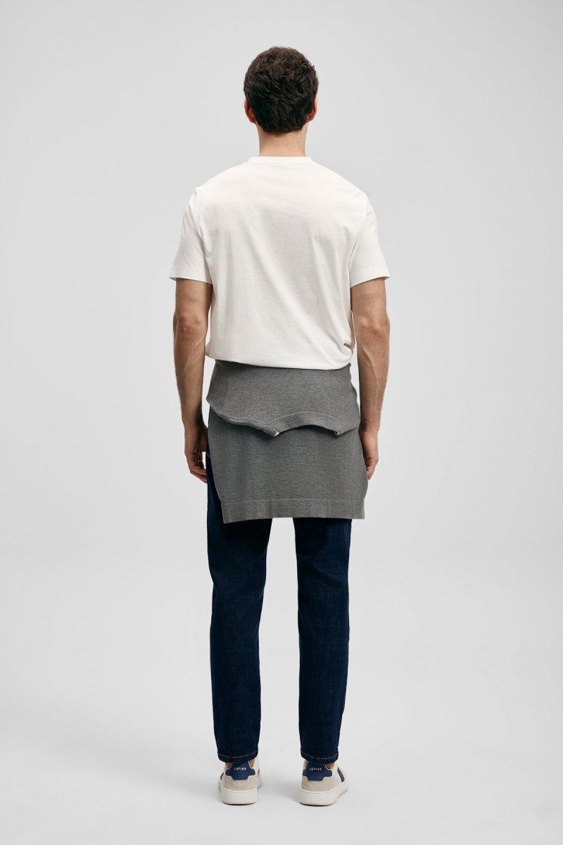 Lufian Erkek Bran Modern Grafik T-Shirt 111020321 Kırık Beyaz - 4