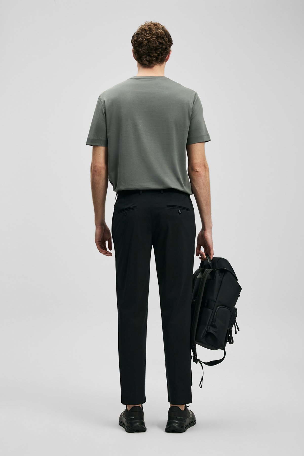 Lufian Erkek Bran Modern Grafik T-Shirt 111020321 Koyu Yeşil - 4