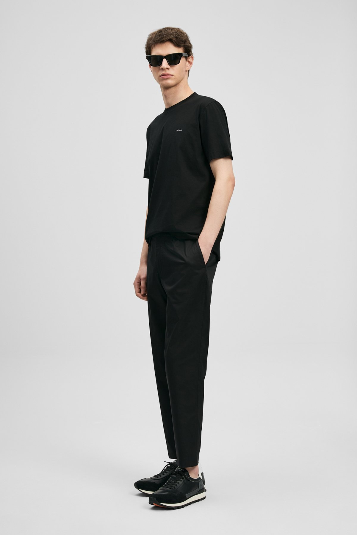 Lufian Erkek Bran Modern Grafik T-Shirt 111020321 Siyah - 2