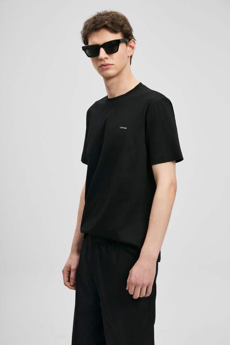 Lufian Erkek Bran Modern Grafik T-Shirt 111020321 Siyah - 3