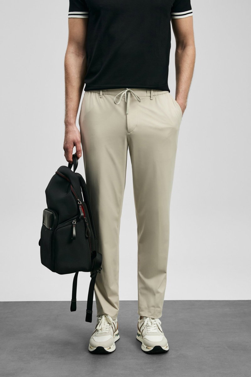 Lufian Erkek Calep Smart Slim Fit Chino Pantolon 111190357 Bej - 2