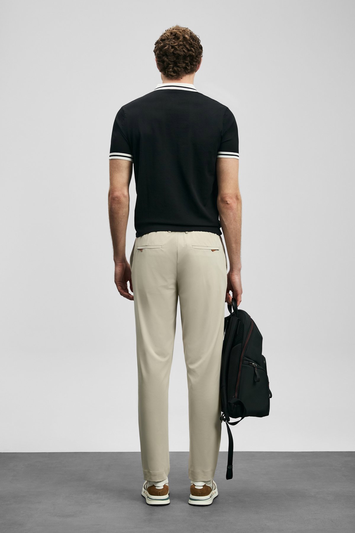Lufian Erkek Calep Smart Slim Fit Chino Pantolon 111190357 Bej - 4