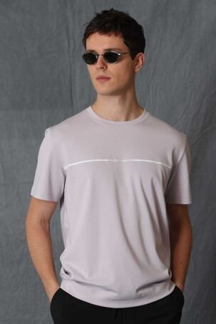 Lufian Erkek Carny Basic T-Shirt 111020156 Lila - 1