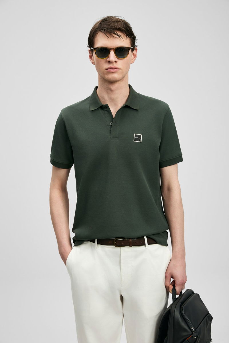 Lufian Erkek Carter Smart Polo T-Shirt 111040233 Haki - Lufian