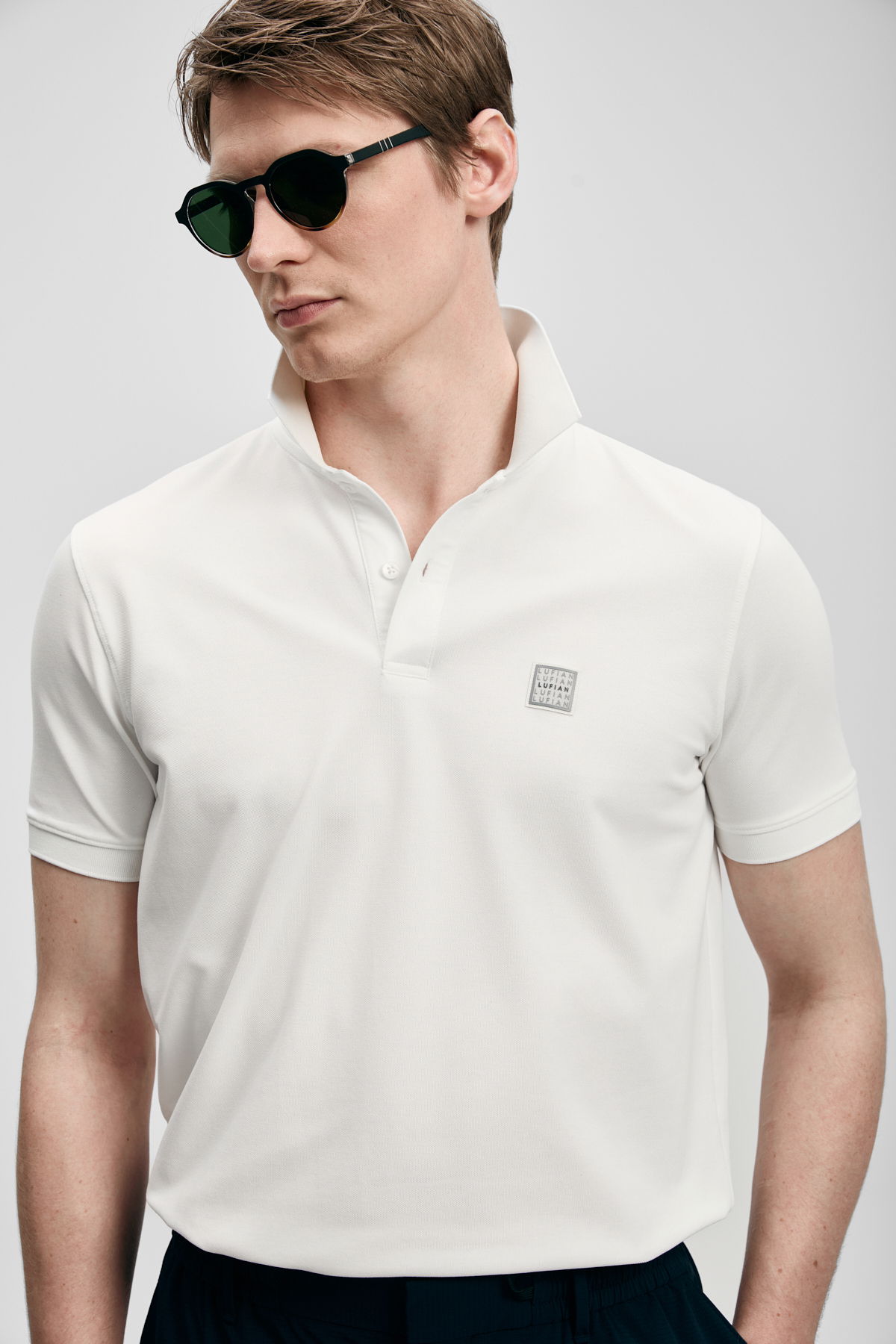 Lufian Erkek Carter Smart Polo T-Shirt 111040233 Kırık Beyaz - 1