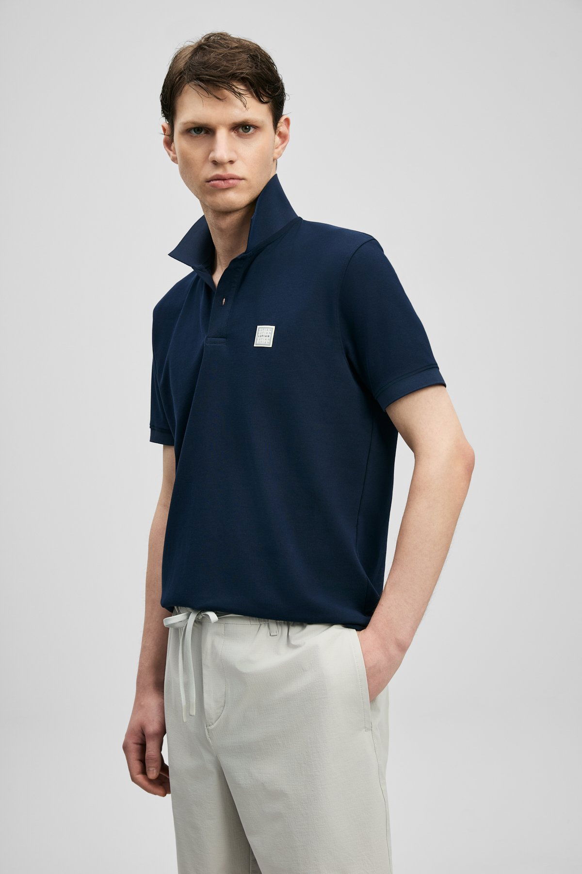 Lufian Erkek Carter Smart Polo T-Shirt 111040233 Lacivert - 3