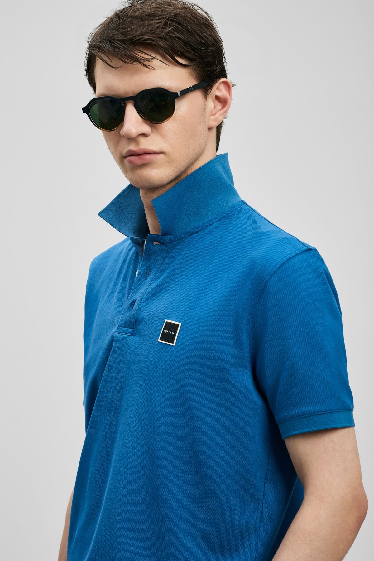 Lufian Erkek Carter Smart Polo T-Shirt 111040233 Mavi - 3