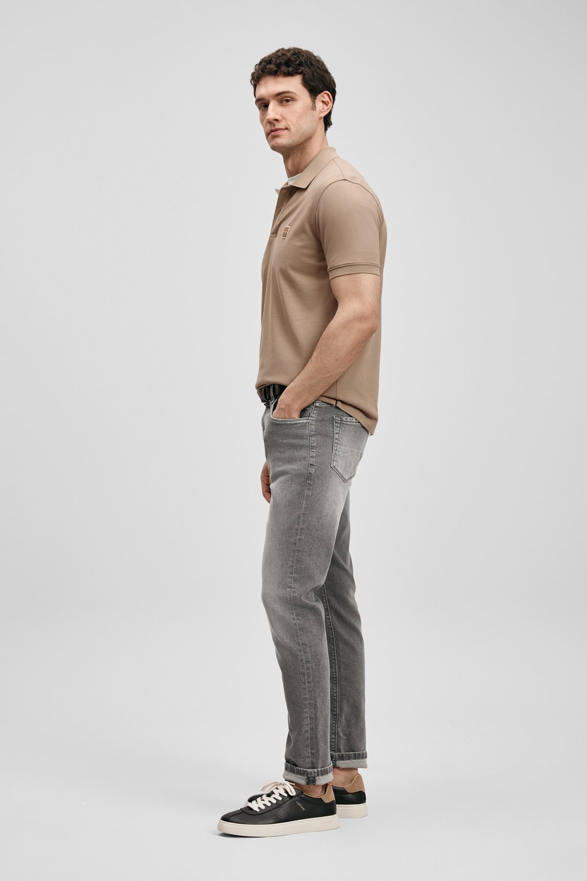 Lufian Erkek Carter Smart Polo T-Shirt 111040233 Toprak - 3