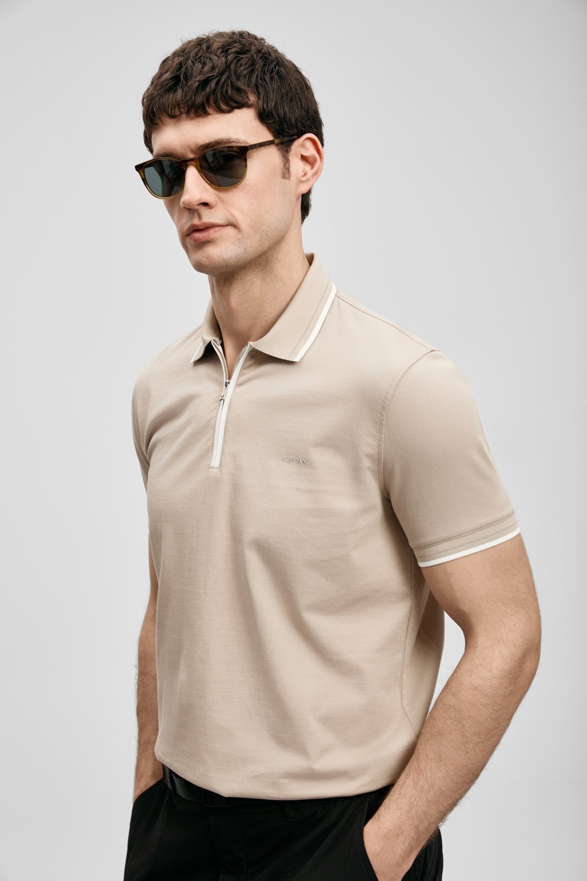 Lufian Erkek Chase Smart Polo T-Shirt 111040236 Bej - 3