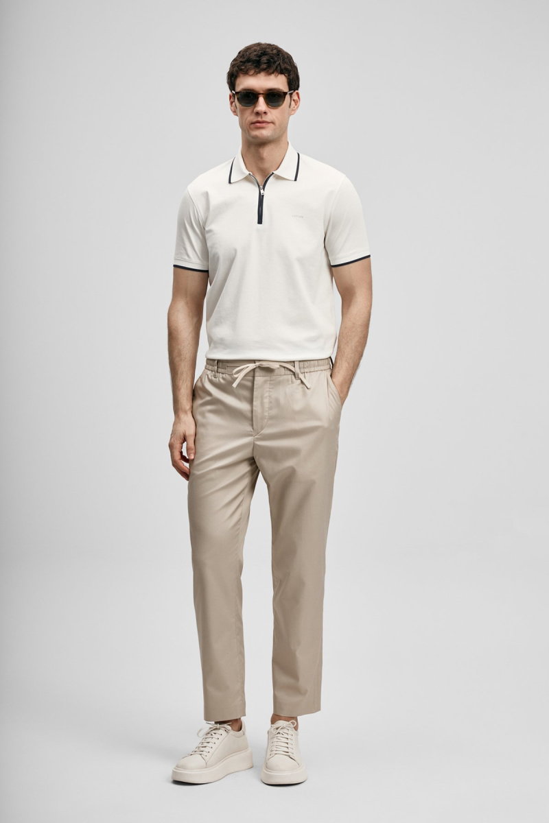 Lufian Erkek Chase Smart Polo T-Shirt 111040236 Kırık Beyaz - 2