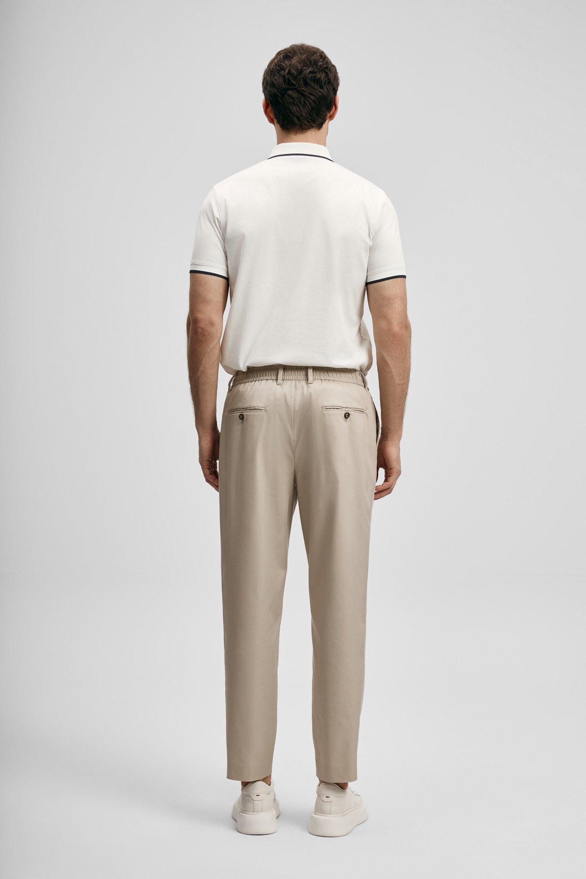 Lufian Erkek Chase Smart Polo T-Shirt 111040236 Kırık Beyaz - 4