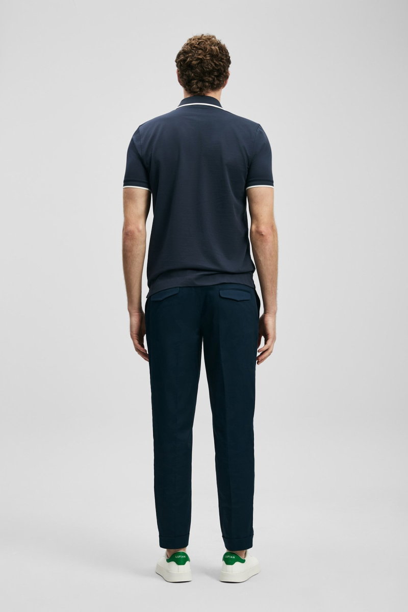 Lufian Erkek Chase Smart Polo T-Shirt 111040236 Lacivert - 4