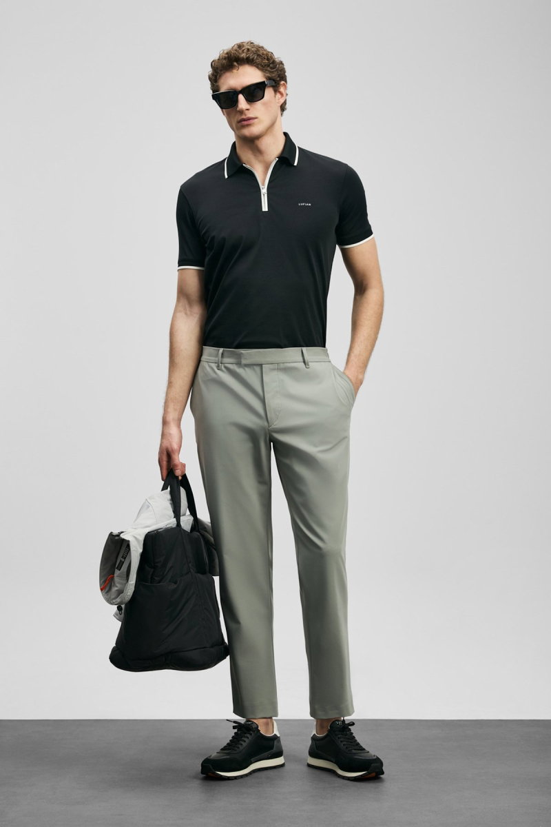 Lufian Erkek Chase Smart Polo T-Shirt 111040236 Siyah - 2