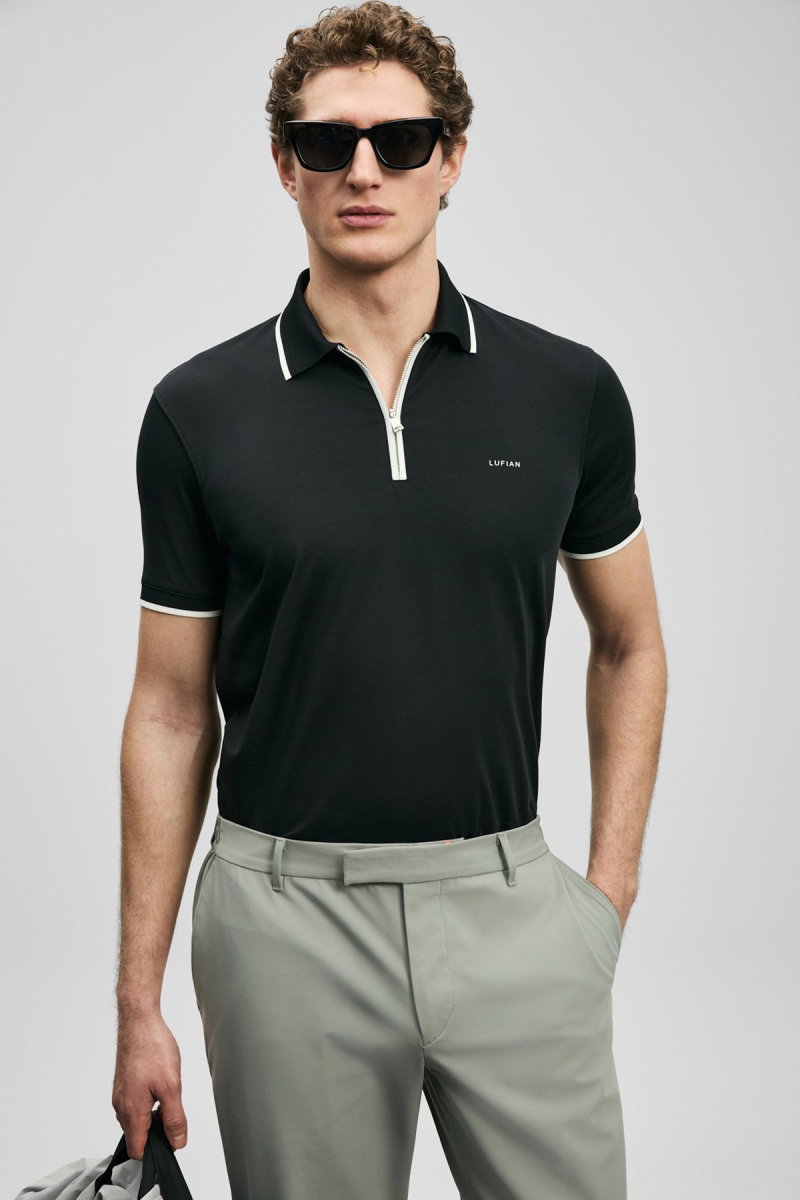 Lufian Erkek Chase Smart Polo T-Shirt 111040236 Siyah - 3