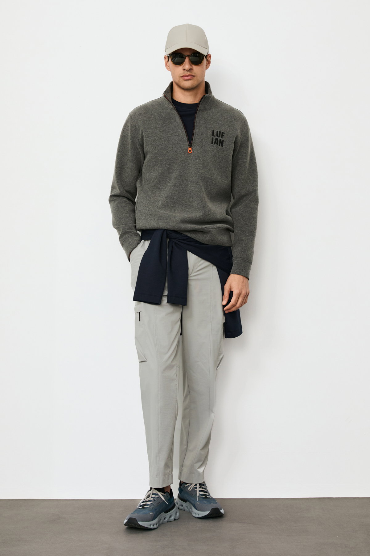 Lufian Erkek Chase Sweatshirt Gri - 1