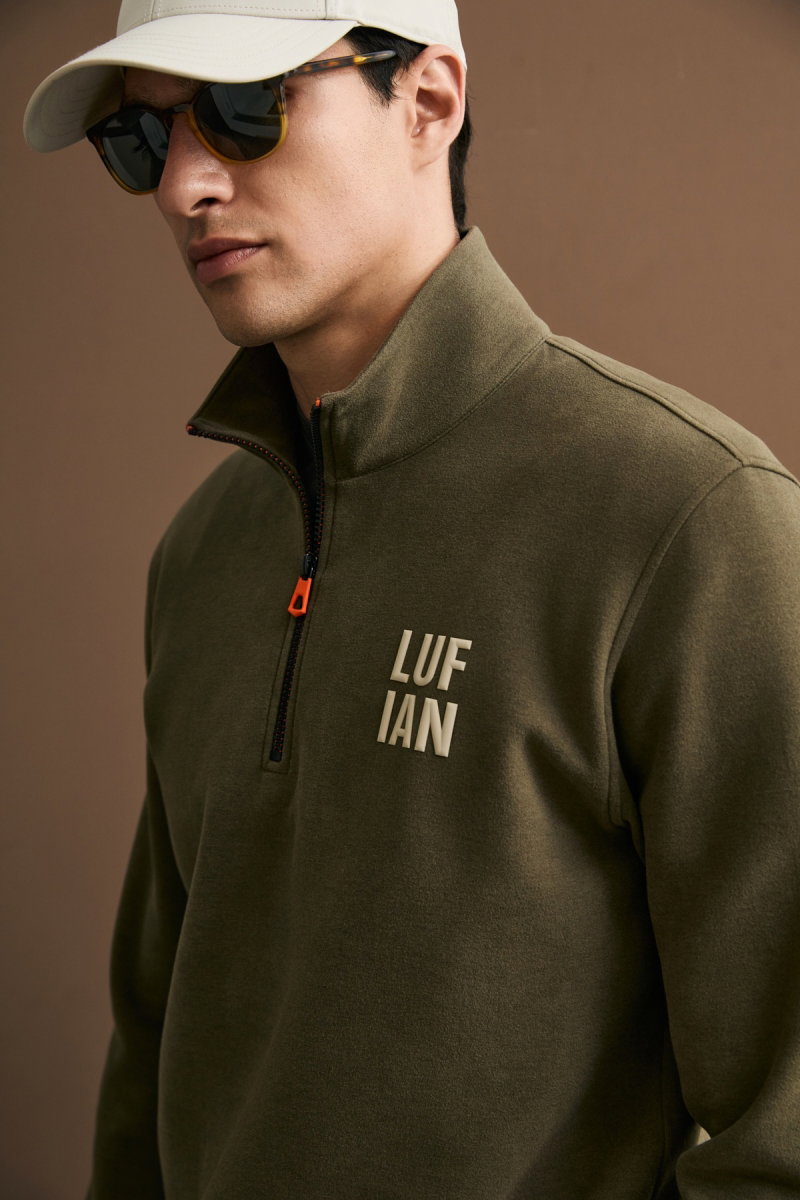 Lufian Erkek Chase Sweatshirt Kahverengi - Lufian