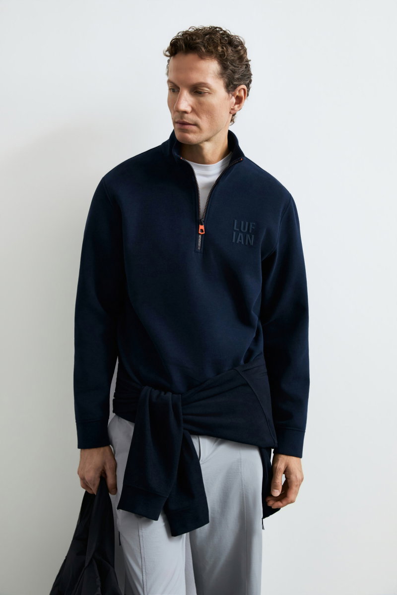 Lufian Erkek Chase Sweatshirt Lacivert - Lufian