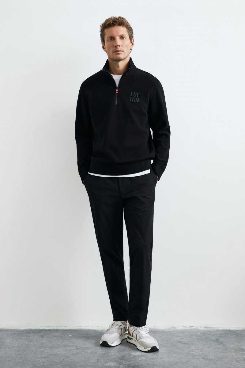 Lufian Erkek Chase Sweatshirt Siyah - Lufian