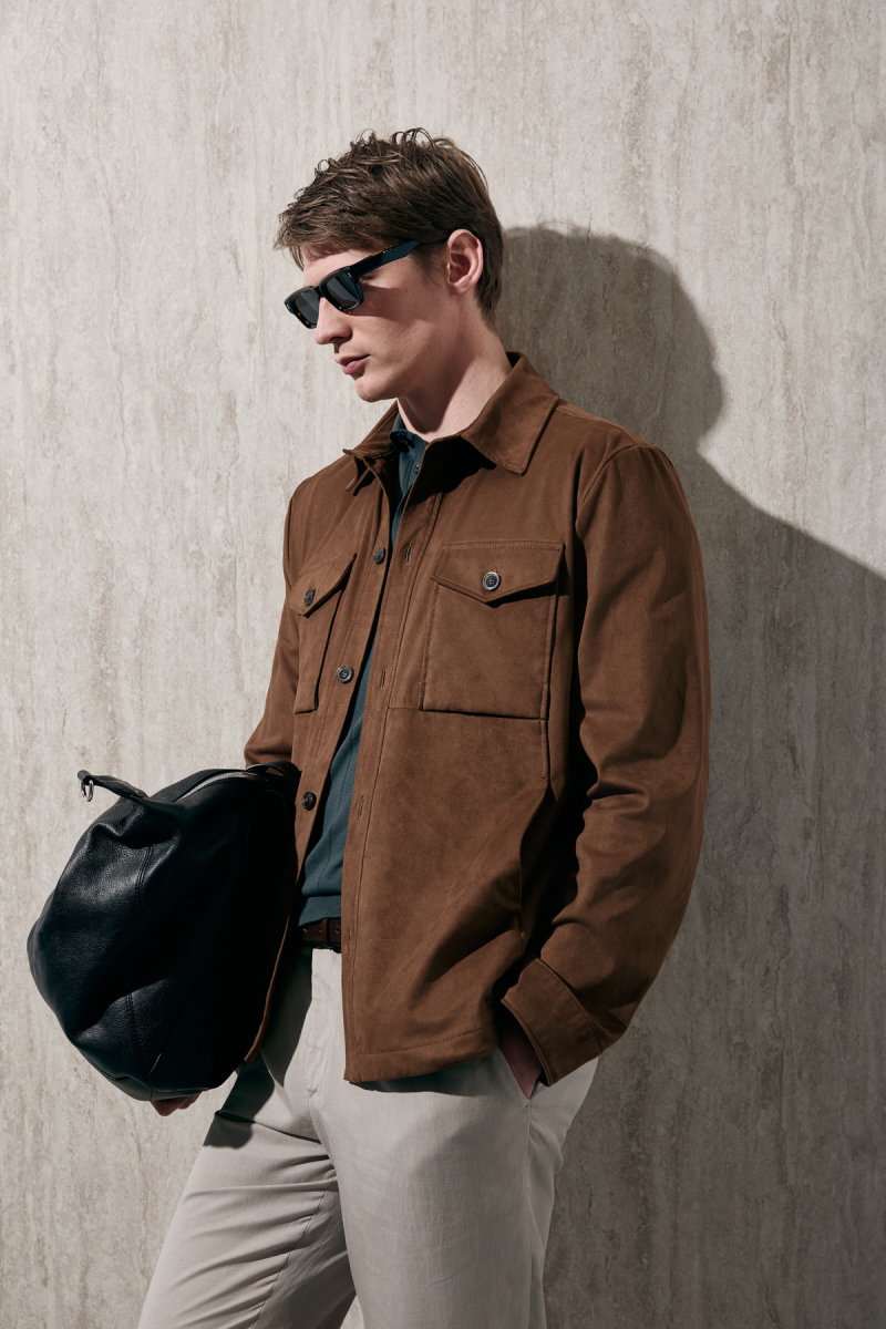 Lufian Erkek Cole Gömlek Ceket 111120073 Deve Tüyü - Lufian