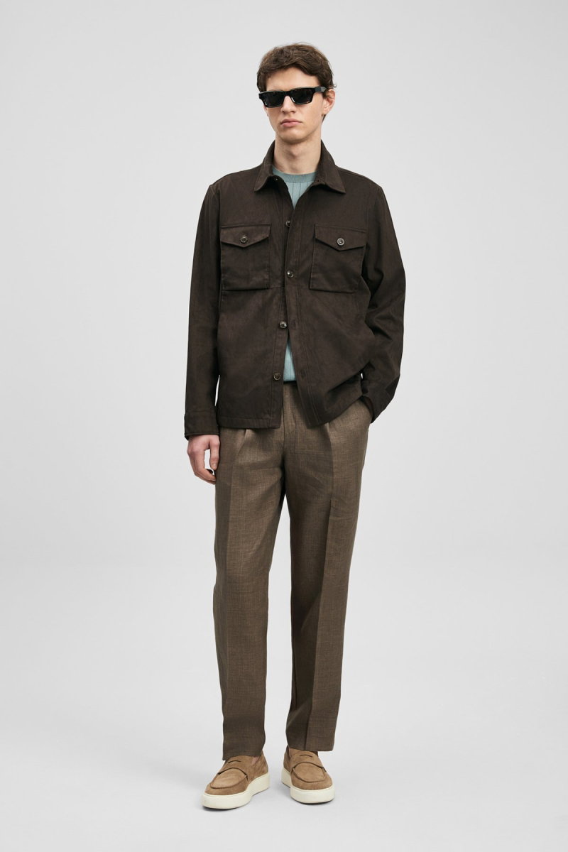 Lufian Erkek Cole Gömlek Ceket 111120073 Kahverengi - Lufian