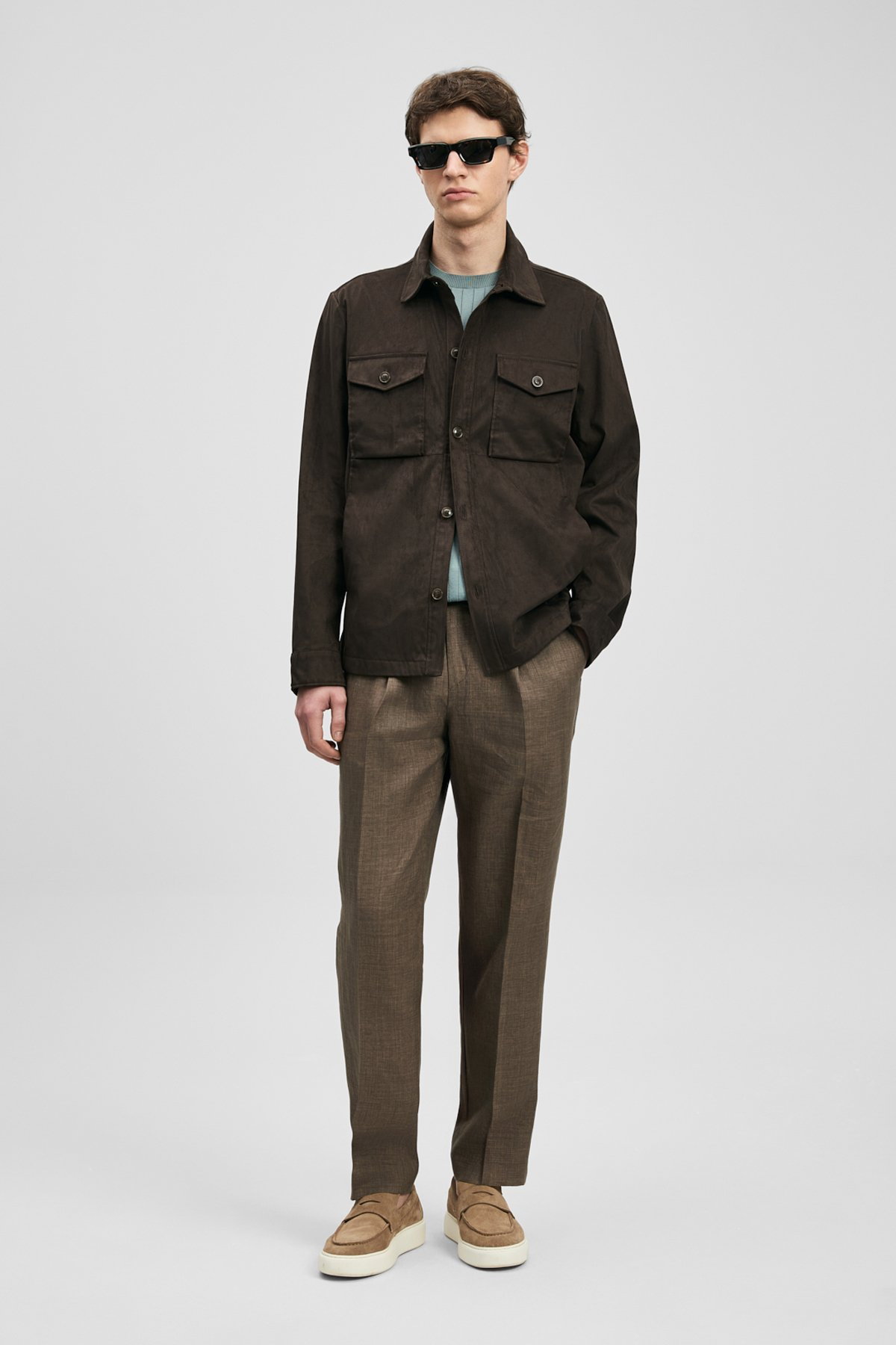 Lufian Erkek Cole Gömlek Ceket 111120073 Kahverengi - 1