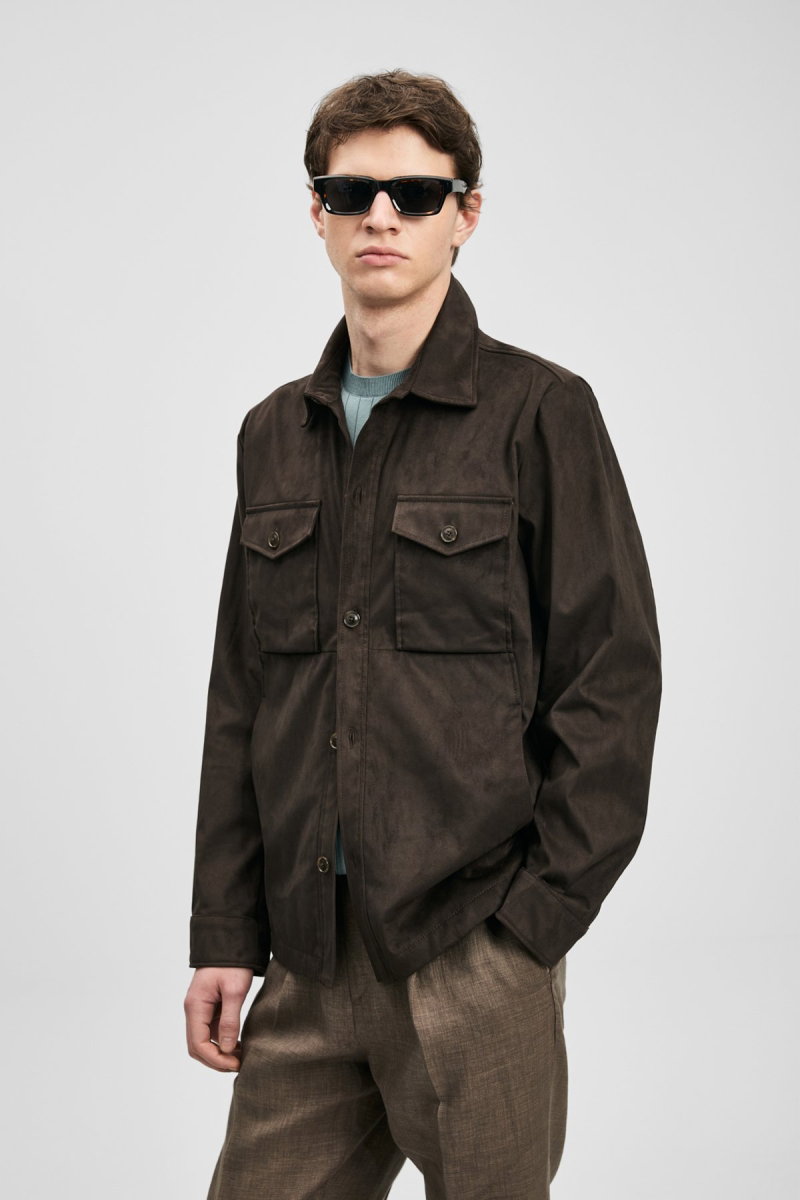 Lufian Erkek Cole Gömlek Ceket 111120073 Kahverengi - 2