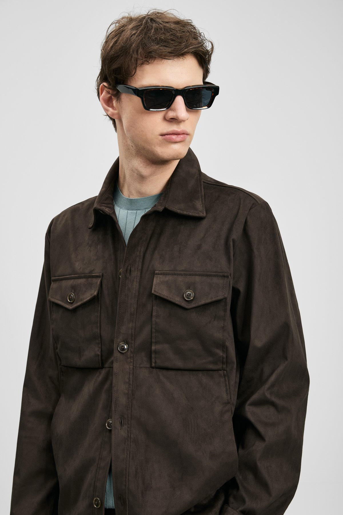 Lufian Erkek Cole Gömlek Ceket 111120073 Kahverengi - 3