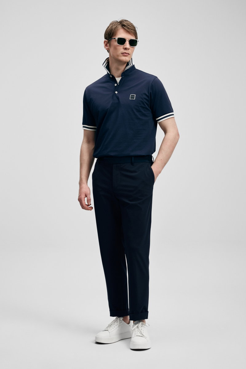 Lufian Erkek Cole Smart Polo T-Shirt 111040237 Lacivert - Lufian