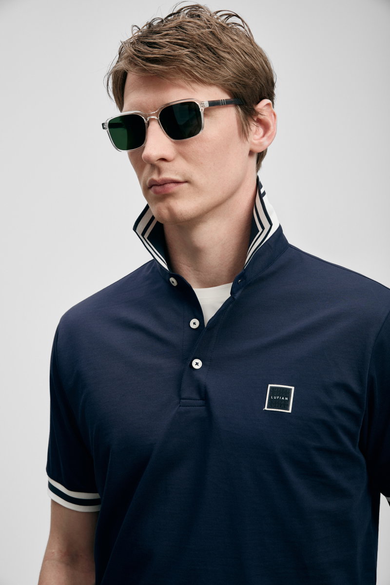Lufian Erkek Cole Smart Polo T-Shirt 111040237 Lacivert - 2