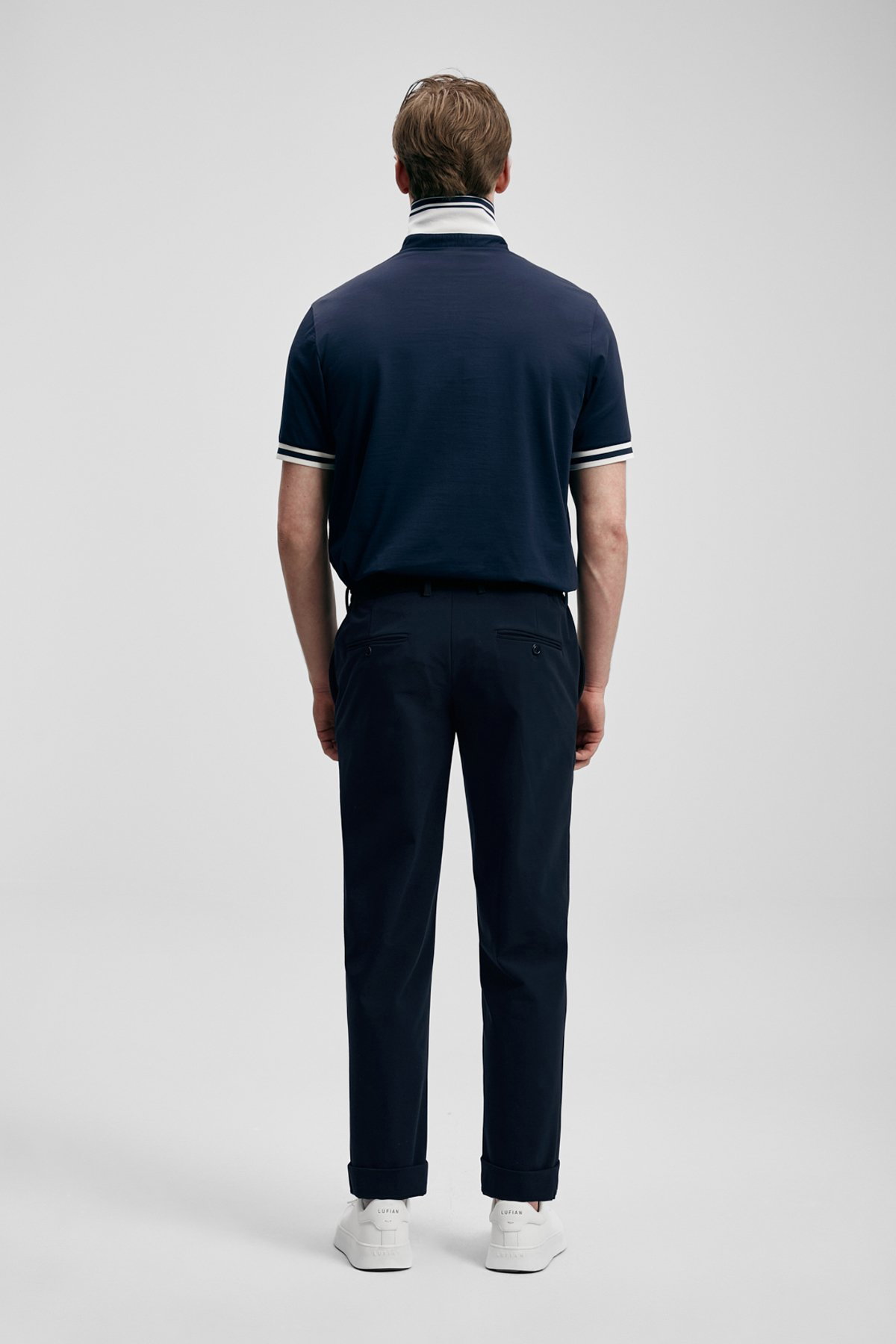 Lufian Erkek Cole Smart Polo T-Shirt 111040237 Lacivert - 4
