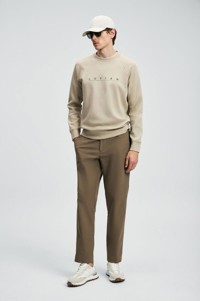 Lufian Erkek Cooper Sweatshirt 112030177 Bej - 2